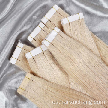 Extensiones de cinta rusa natural: lujoso cabello virgen